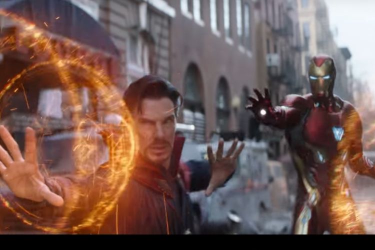 Dr Strange dan Iron Man beraksi dalam Avengers: Infinity War