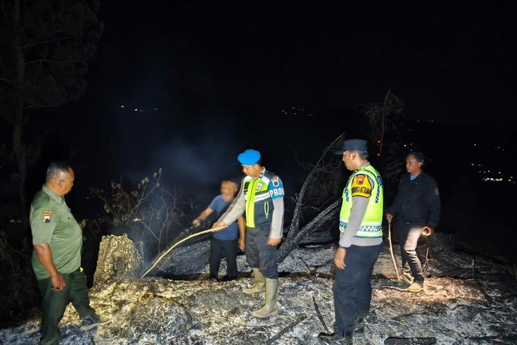 Setengah Hektare Hutan Pinus Perhutani di Kebumen Terbakar