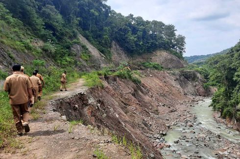 Longsor di Sekitar Bendungan Wae Laku Manggarai Timur, Petani Terancam Gagal Panen