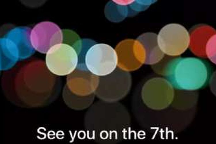 Undangan peluncuran Apple pada 7 September 2016.