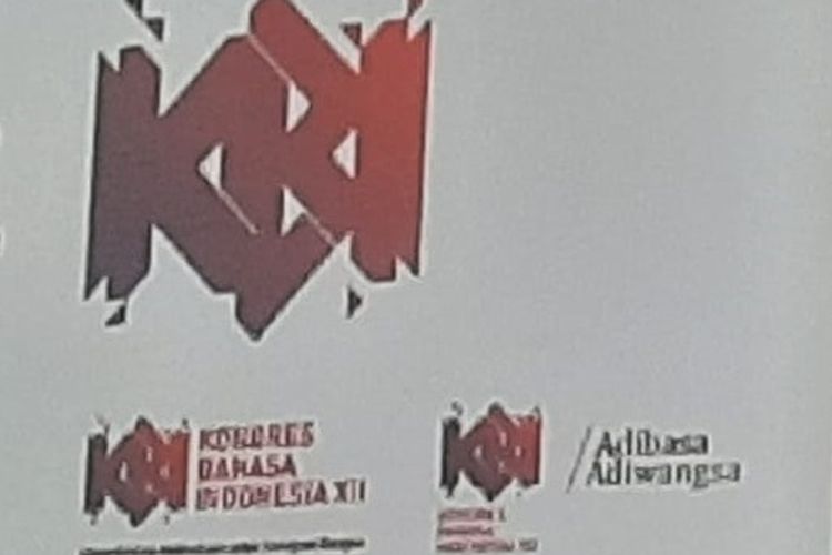 Logo Kongres Bahasa Indonesia XII Tahun 2023 yang diluncurkan oleh Badan Pengembangan dan Pembinaan Bahasa pada Kamis (18/8/2022) di Jakarta. 