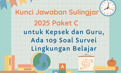 Kunci Jawaban Sulingjar 2025 Paket C untuk Kepsek dan Guru, Ada 109 Soal Survei Lingkungan Belajar