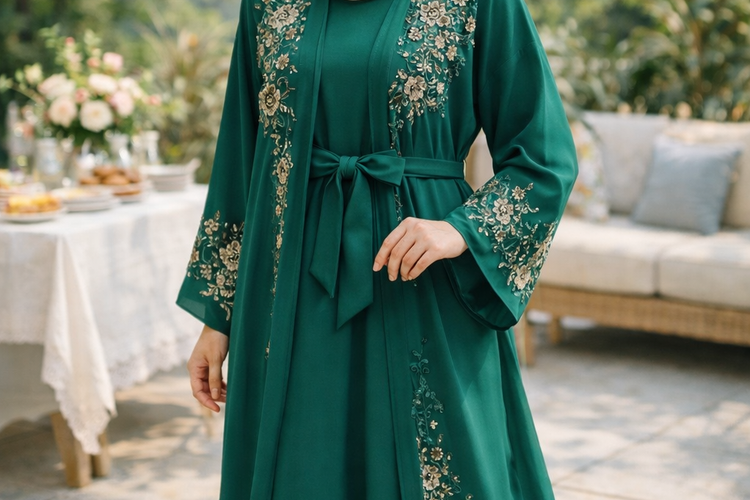 Abaya Afternoon Glam Lebih Berwarna dan Bertekstur.