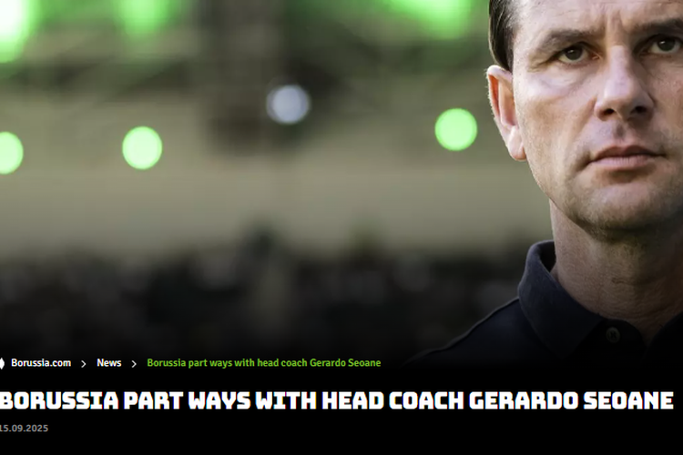 Gladbach Pecat Gerardo Seoane, Tinggalkan Kevin Diks di Papan Bawah