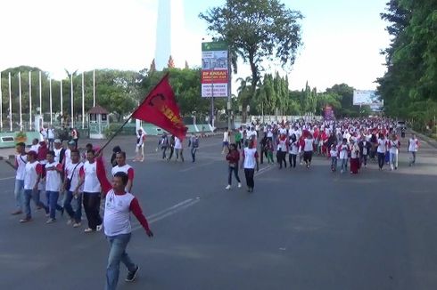 Ribuan Buruh di Makassar Pilih Jalan Santai saat Peringatan 