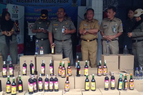 Dari Operasi Senyap, Kecamatan Tanjung Priok Sita 1.027 Botol Miras