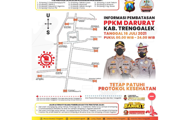 Mulai Hari Ini Ada 11 Titik Penyekatan di Trenggalek