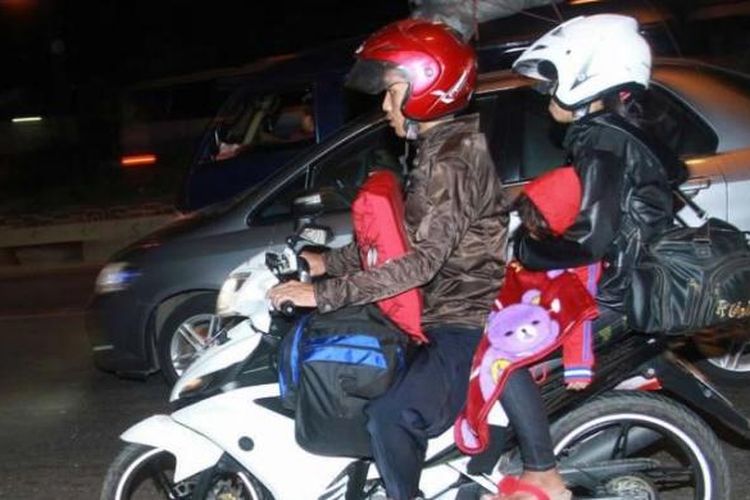 Ilustrasi pemudik bersepeda motor