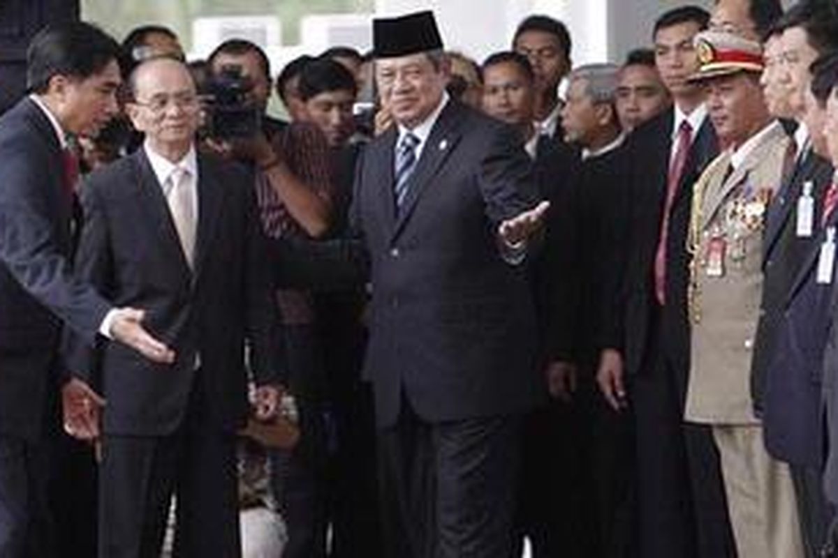 Presiden Susilo Bambang Yudhoyono, Kamis (5/5/2011), pukul 15.30 WIB menerima kunjungan kenegaraan Presiden Myanmar U Thein Sein di Istana Merdeka.