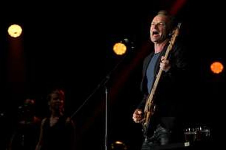 Sting tampil pada hari kedua Java Jazz Festival 2016 di JIExpo Kemayoran, Jakarta Pusat, Sabtu (5/3/2016). 