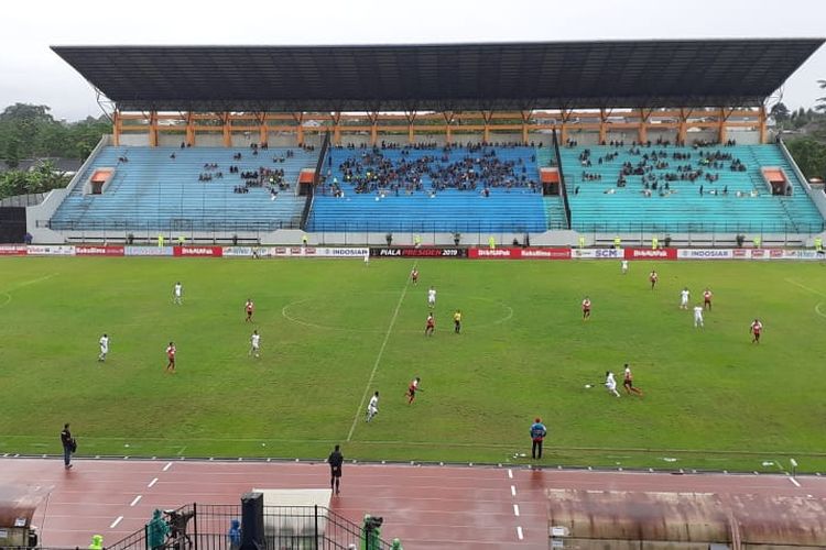 Pertandingan ketiga Grup C Piala Presiden 2019 antara Persipura Jayapura vs Kalteng Putra yang berlangsung di Stadion Moch. Soebroto, Magelang, Sabtu (16/3/2019) sore.