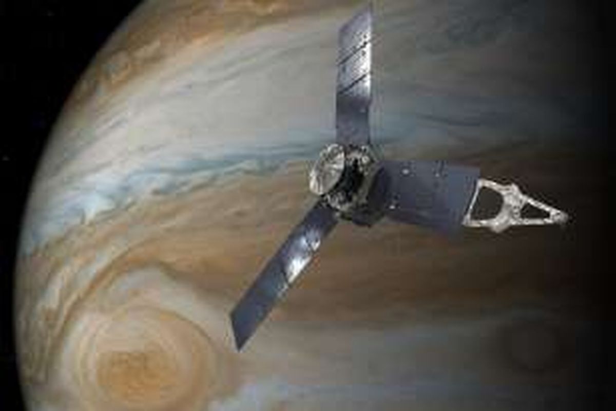 Ilustrasi Juno di Jupiter.