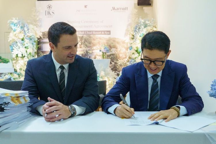 DKS Group menandatangani kerja sama pembangunan JW Marriott Bali Ubud Resort & Spa dengan Marriott International. 
