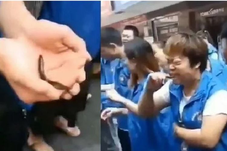 Tayangan video memperlihatkan para karyawan sebuah perusahaan di China memakan ikan hidup dan minum darah ayam setelah diberitakan gagal memenuhi target penjualan.