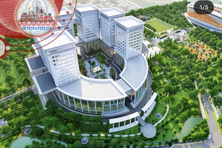 Foto diduga master plan Balai Kota Semarang yang akan dibangun di Kecamatan Mijen.