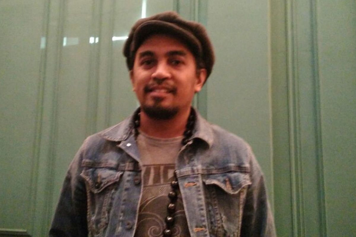 Glenn Fredly menghadiri acara Musik Bagus di kawasan SCBD, Jakarta Selatan, Kamis (17/3/2017).