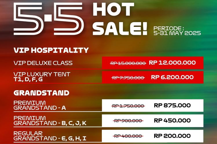 Ada promo tiket MotoGP Indonesia 2025 sampai akhir Mei 2025