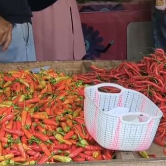 Cabai merah dan rawit di Pasar Ciputat, Tangsel, meningkat hingga 100 persen di akhir tahun 2025.