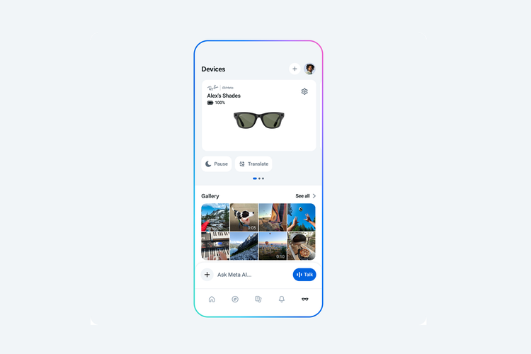 Meta AI app ini hadir sebagai pengganti Meta View, aplikasi pendamping untuk kacamata pintar Ray-Ban Meta.