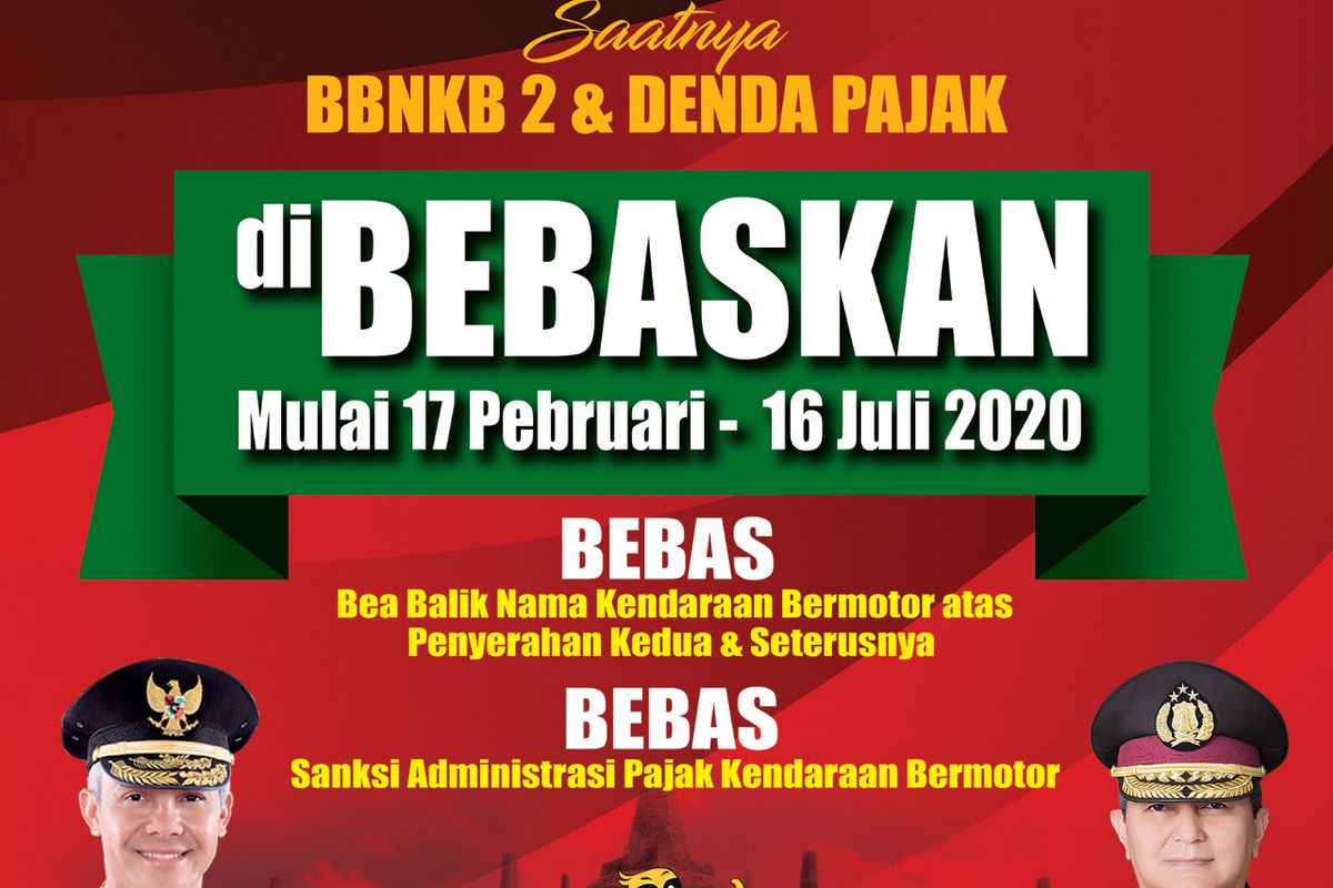 Jateng bebas BBNKB dan Denda Pajak Kendaraan bermotor