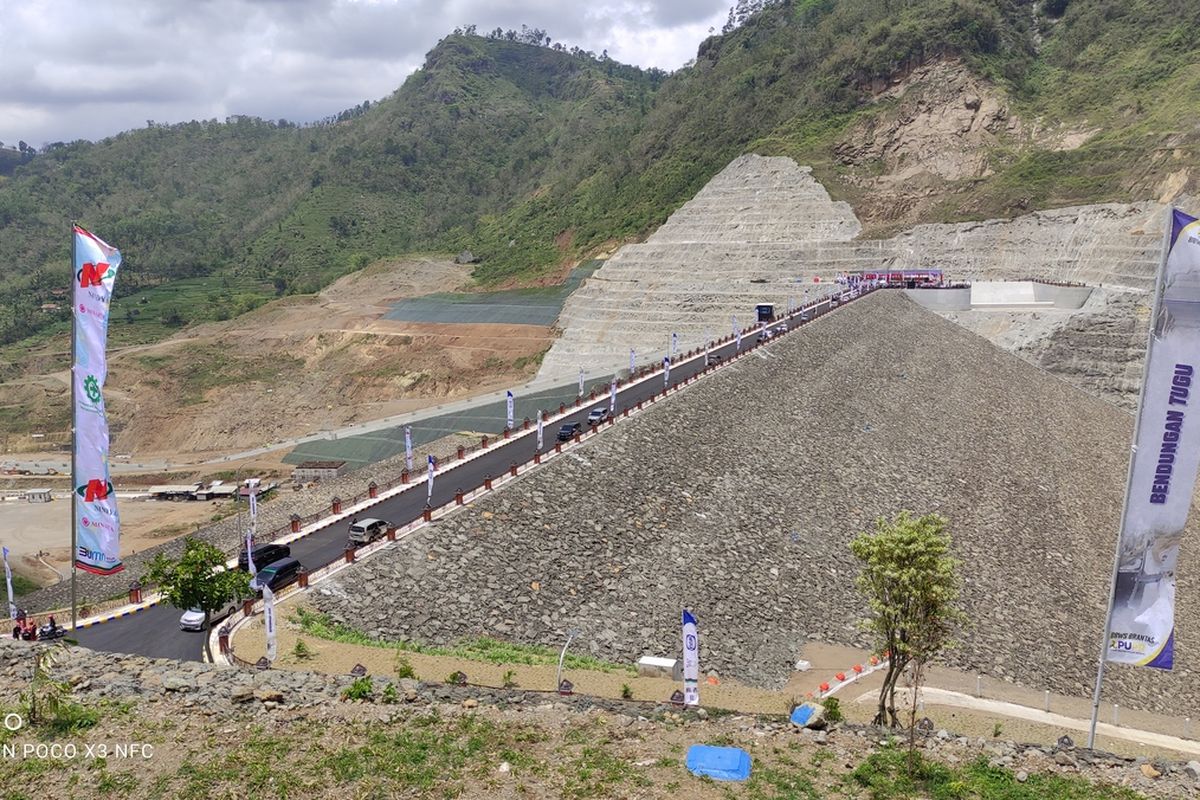 Proyek strategis nasional (PSN) Bendungan Tugu Trenggalek Jawa Timur, Senin (21/09/2021)