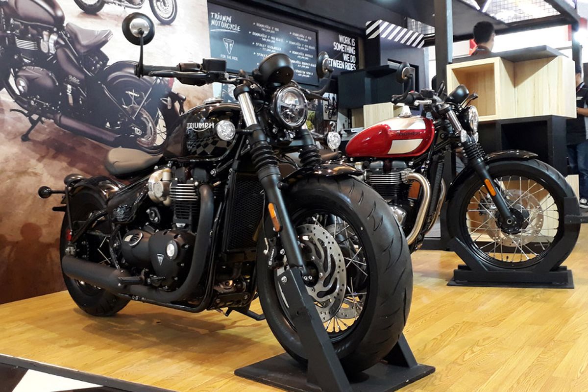 Triumph Bonneville Bobber Black di IIMS 2018.