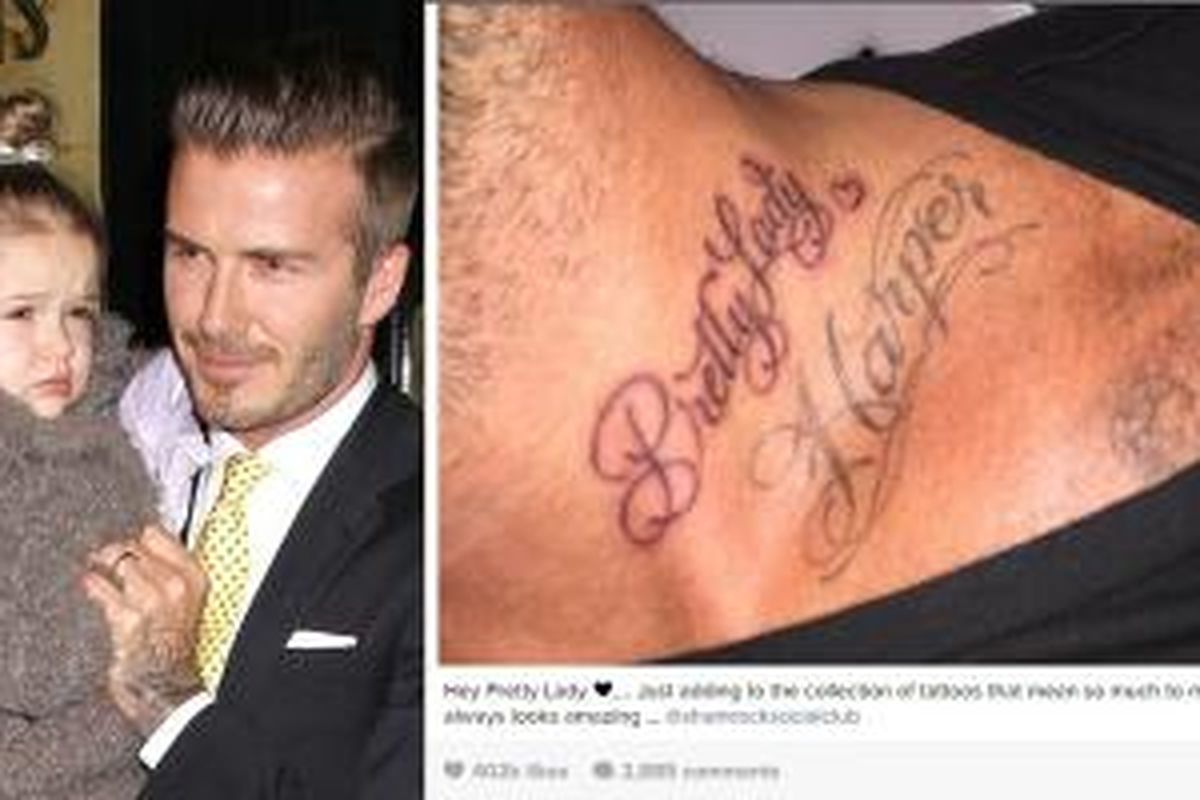 David Beckham diketahui membuat tato terbaru ini pada Minggu (26/7/2015) lalu. 