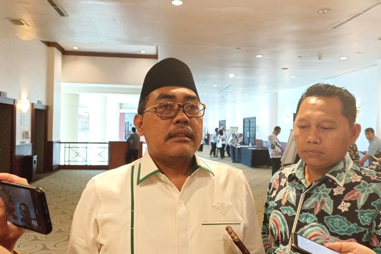 Wakil Ketua Umum PKB, Jazilul Fawaid membeberkan rekomendasi hasil ijtima ulama nusantara PKB di Hotel Millenium, Jakarta Pusat, Sabtu (14/1/2023). 