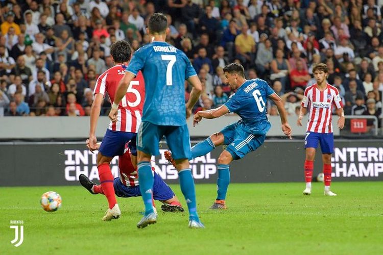 Laga ICC 2019 antara Atletico Madrid vs Juventus berlangsung di Friends Arena, Stockholm, 10 Agustus 2019.