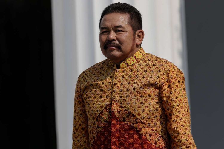 Jaksa Agung, ST Burhanuddin sebelum pelantikan menteri-menteri Kabinet Indonesia Maju di Istana Negara, Jakarta, Rabu (23/10/2019). Presiden RI Joko Widodo mengumumkan dan melantik Menteri-menteri Kabinet Indonesia Maju serta pejabat setingkat menteri.