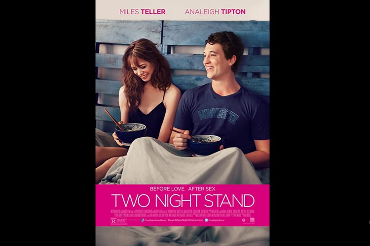 Analeigh Tipton dam Miles Teller dalam film komedi romantis Two Night Stand (2014).