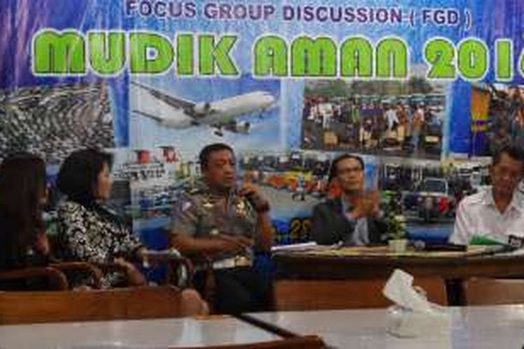 Focus Group Discussion Mabes Polri terkait mudik yang aman tahun 2016 di Jakarta, Selasa (28/6/2016).