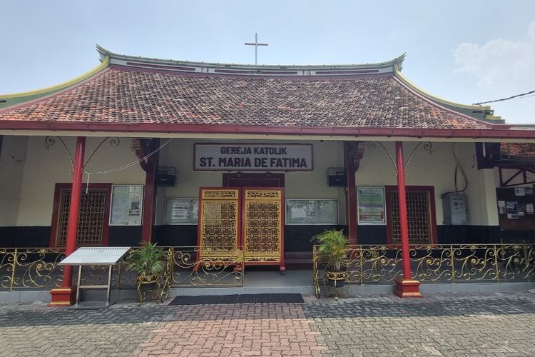 Gereja Santa Maria de Fatima dengan arsitektur khas Tionghoa, di kawasan Pecinan, Glodok, Jakarta Barat, Jumat (13/1/2023).