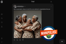 INFOGRAFIK: Foto 4 Nenek Kembar Berusia 90 Tahun adalah Hasil Manipulasi AI