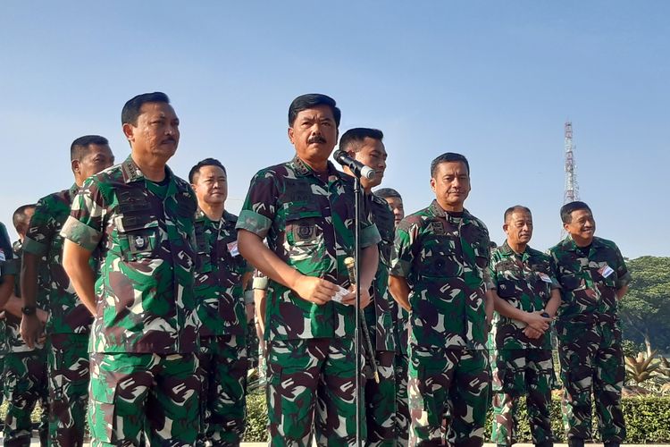 Panglima TNI Marsekal Hadi Tjahjanto di Mabes TNI, Cilangkap, Jakarta, Rabu (28/1/2020).