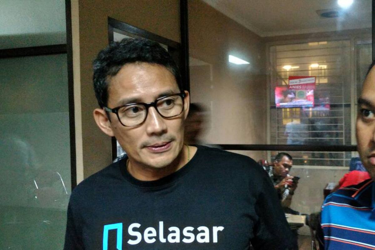 Sandiaga Uno saat ditemui di posko Sandi Uno yang terletak di jalan Melawai nomor 16, Kebayoran Lama, Jakarta Selatan, Selasa (9/5/2017). 
