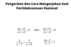 Pengertian dan Cara Mengerjakan Soal Pertidaksamaan Rasional