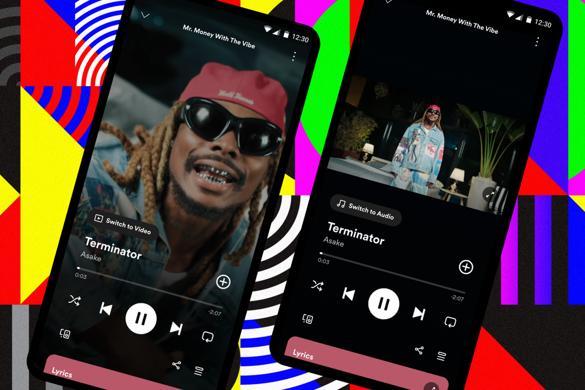 Ilustrasi Music Videos di Spotify.