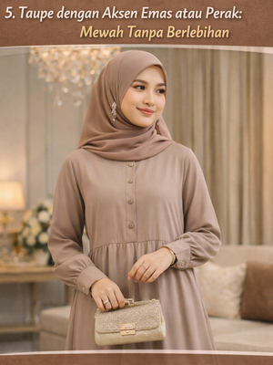 Taupe dengan Aksen Emas atau Perak: Mewah Tanpa Berlebihan