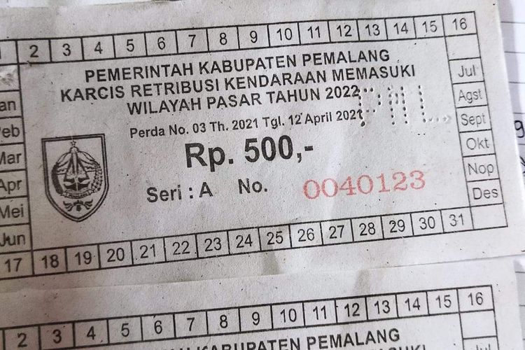 Bukti penarikan retribusi kios yang diduga janggal 