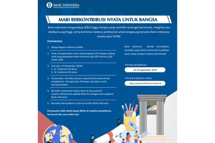 Tertarik Mendaftar Rekrutmen Pegawai Bank Indonesia Ini Link Nya Halaman All Kompas Com