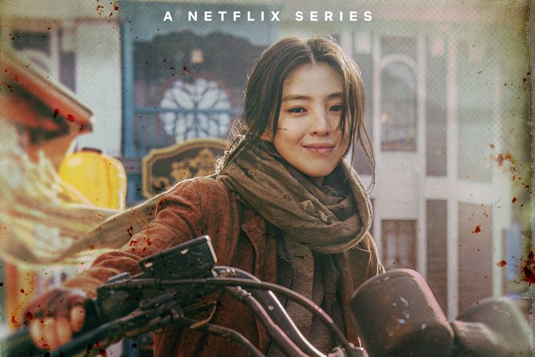 Aktris Han So Hee dalam drama Gyeongseong Creature yang ditayangkan Netflix.