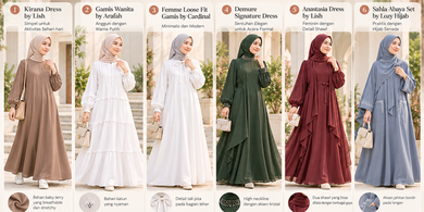 6 Model Gamis Polos Modern yang Bikin Penampilan Elegan, Cocok untuk Harian hingga Kondangan