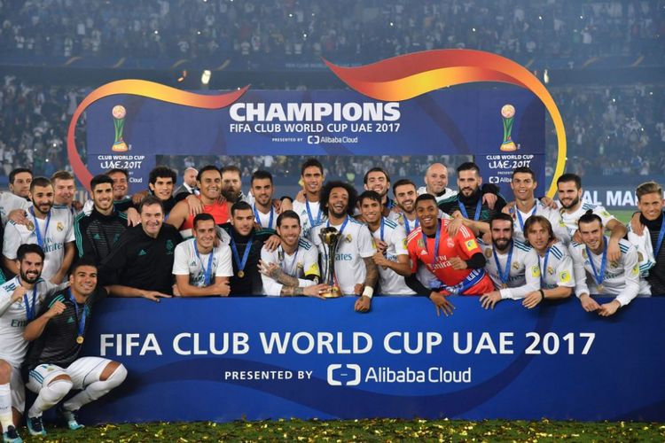 Real Madrid menjadi juara Piala Dunia Antarklub 2017 seusai mengalahkan Gremio pada laga final di Abu Dhabi, Sabtu (16/12/2017).