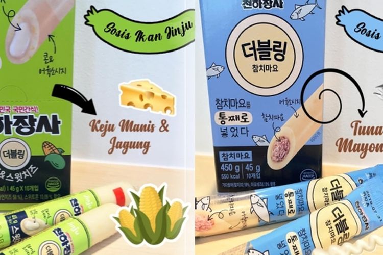 Varian sosis ikan isi keju manis dan jagung serta tuna mayonaise. 