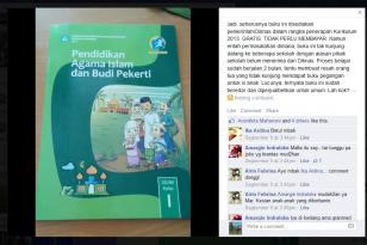 Buku Pendidikan Agama Islam dan Budi Pekerti.