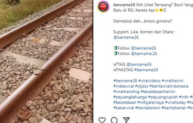 Viral, Video Warga Pergoki Anak-anak Diduga Taruh Batu di Rel ...