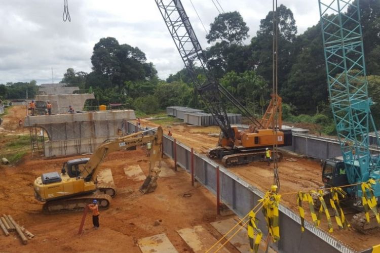 Pembangunan Jembatan Tumbang Samba di Kecamatan Katingan Tengah, Kabupaten Katingan, Provinsi Kalimantan Tengah.