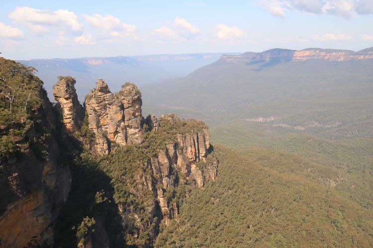 Three Sisters di Blue Mountains, New South Wales, Australia.