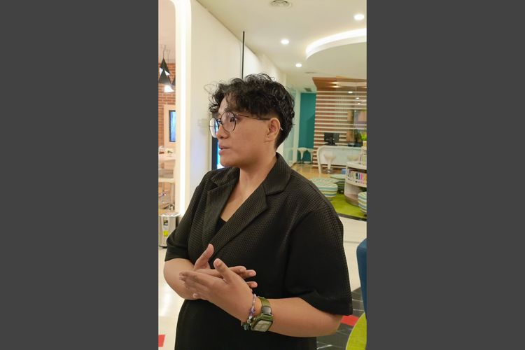 Ajeng Respati, Co-Founder Havilla Tea saat Konferensi Pers program UMKM EXPO(RT) BRILIANPRNEUR 2023 di BRILiaN Center pada Rabu (22/11/2023).